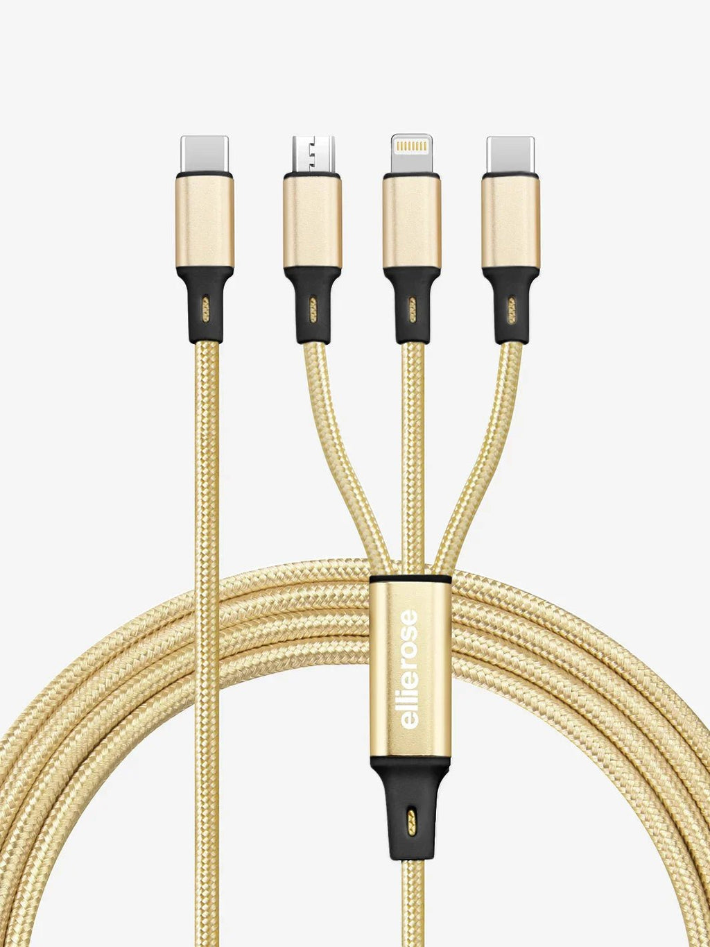 USB - C Gold 3 - in - 1 Charging Cable - Electronic Accessories Outlet