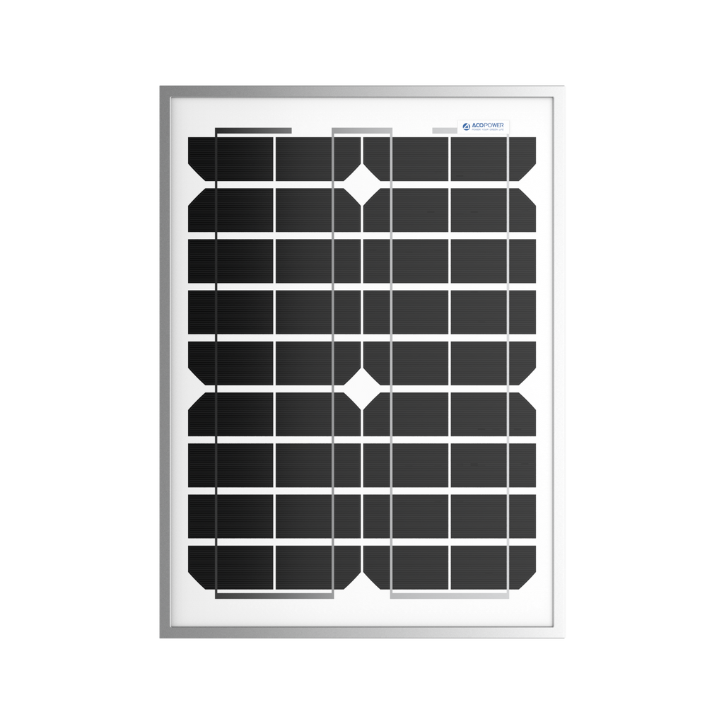 20W 12V Monocrystalline Solar Panel - Portable Power for RV, Boat & Off-Grid