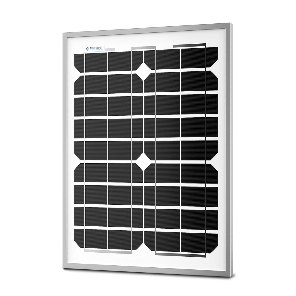 20W 12V Monocrystalline Solar Panel - Portable Power for RV, Boat & Off-Grid