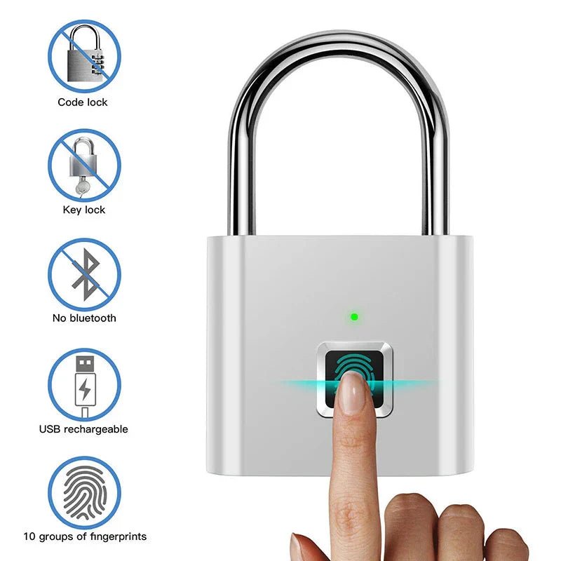 Smart Fingerprint Padlock - Electronic Accessories Outlet