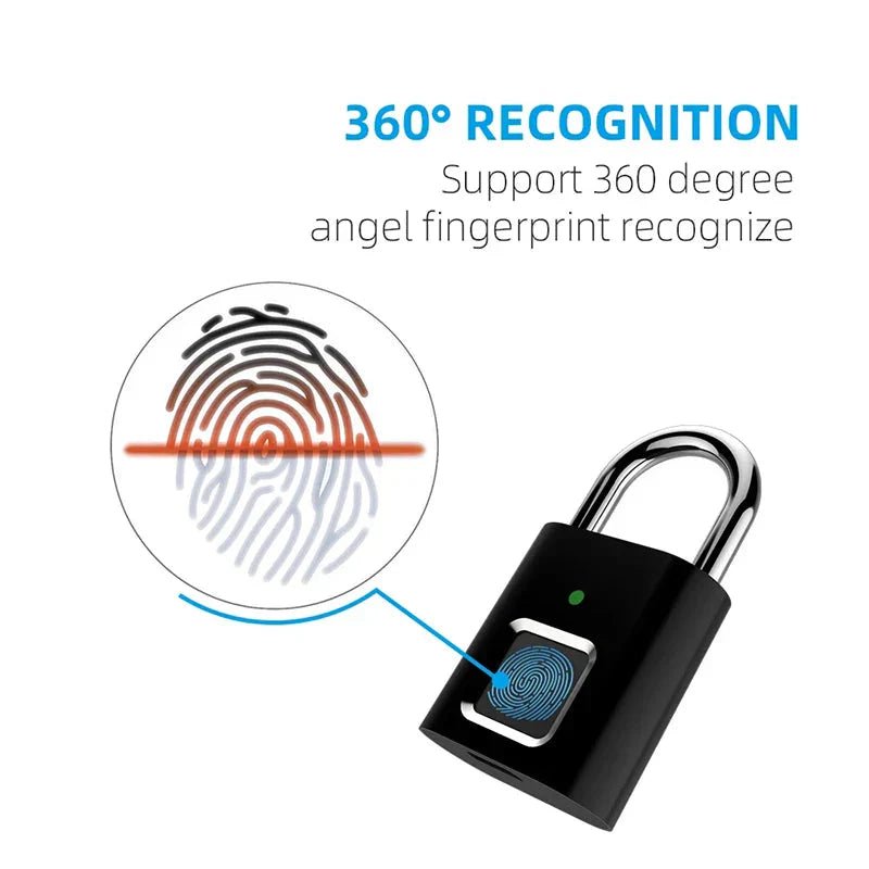 Smart Fingerprint Padlock - Electronic Accessories Outlet