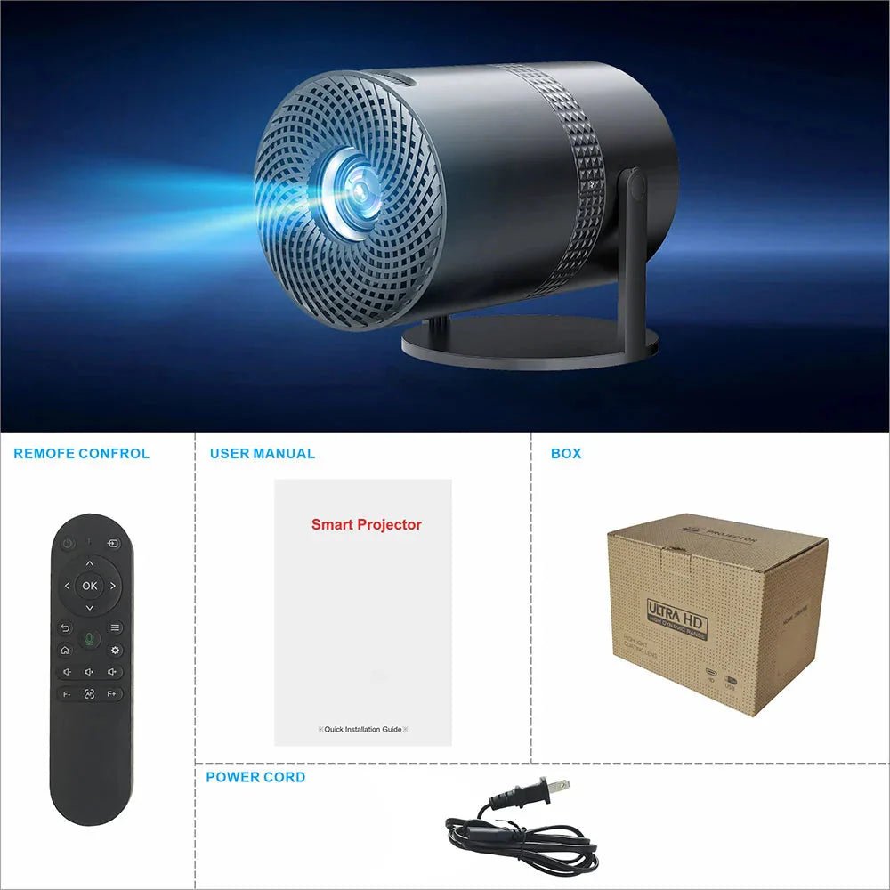 Salange P300 Mini Portable Projector - 4K 8K Video Decoding, 720P HD, Android 11, Wi - Fi, BT 5.1 - Electronic Accessories Outlet