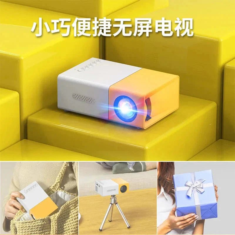 Mini Projector – 1080P Full HD Support, Portable LED Projector, 4K Video Playback, Multiple Connectivity Options - Electronic Accessories Outlet