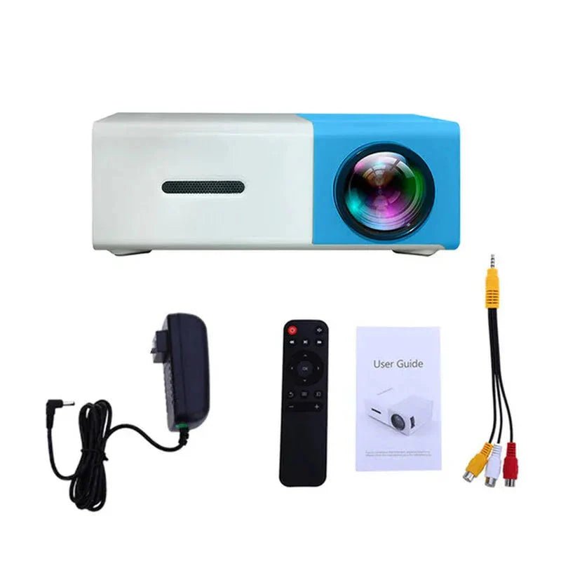 Mini Projector – 1080P Full HD Support, Portable LED Projector, 4K Video Playback, Multiple Connectivity Options - Electronic Accessories Outlet