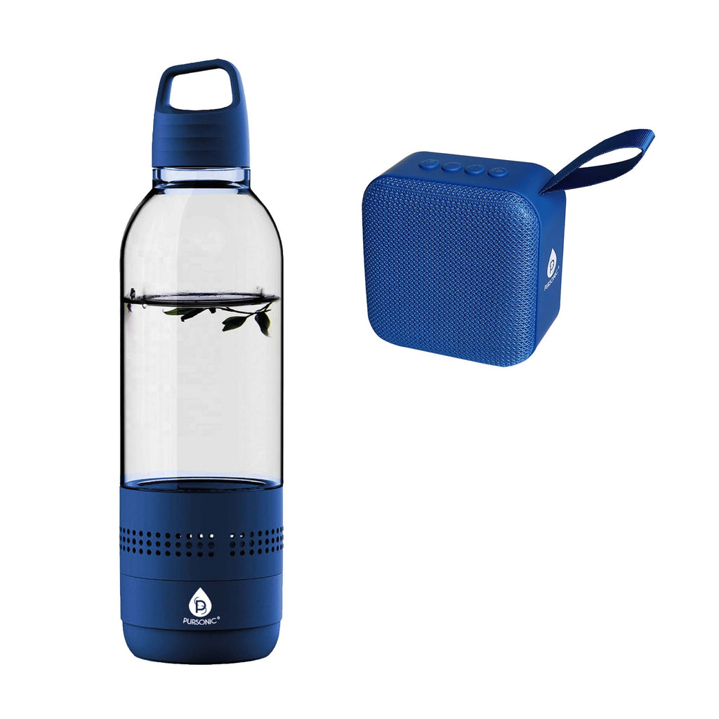 2-in-1 Water Bottle Speaker & Portable Wireless Speaker Bundle
