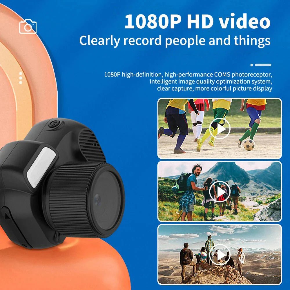 Mini Slr - Shaped 1080P Pocket DV Camera – Portable Body Cam, Action Camera with Display Screen, Loop Recording, & Filters - Electronic Accessories Outlet