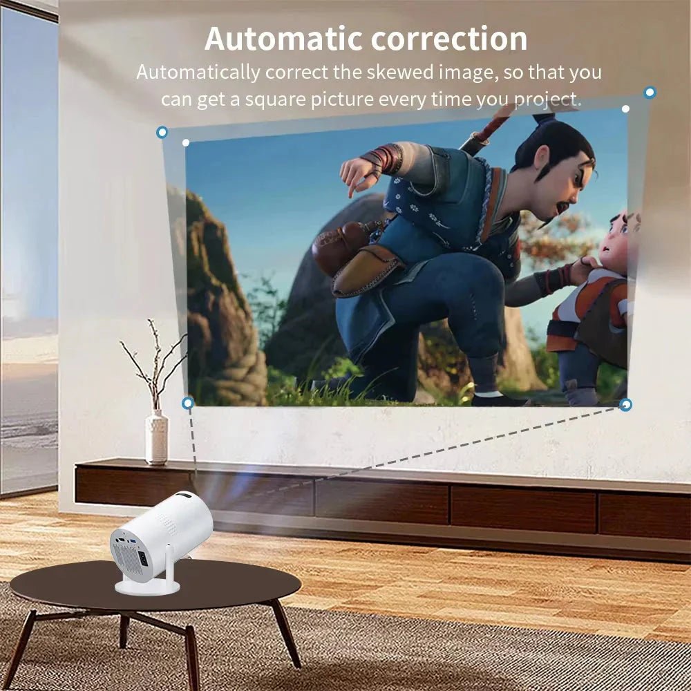 Salange P300 Mini Portable Projector - 4K 8K Video Decoding, 720P HD, Android 11, Wi - Fi, BT 5.1 - Electronic Accessories Outlet