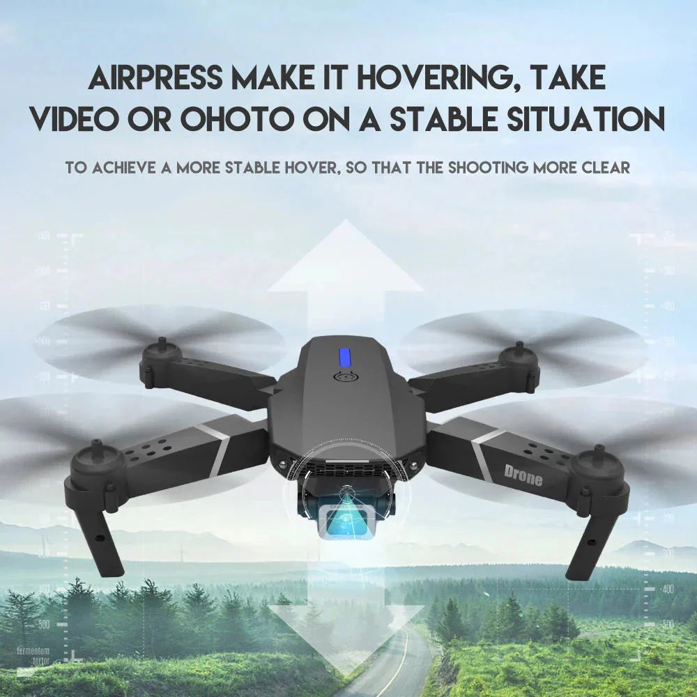 E88 Pro Foldable Quadcopter Drone - WIFI FPV, HD 4K Camera, Altitude Hold - Electronic Accessories Outlet