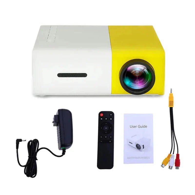 Mini Projector – 1080P Full HD Support, Portable LED Projector, 4K Video Playback, Multiple Connectivity Options - Electronic Accessories Outlet