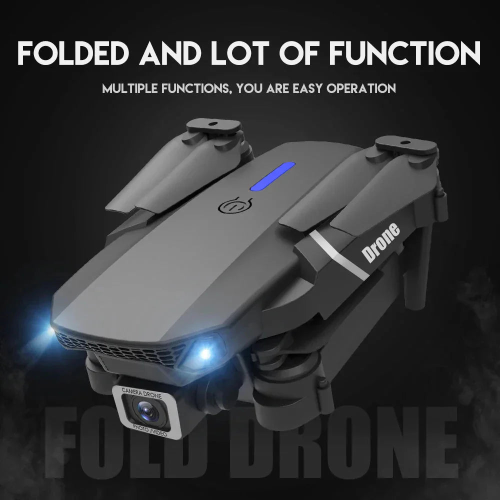 E88 Pro Foldable Quadcopter Drone - WIFI FPV, HD 4K Camera, Altitude Hold - Electronic Accessories Outlet