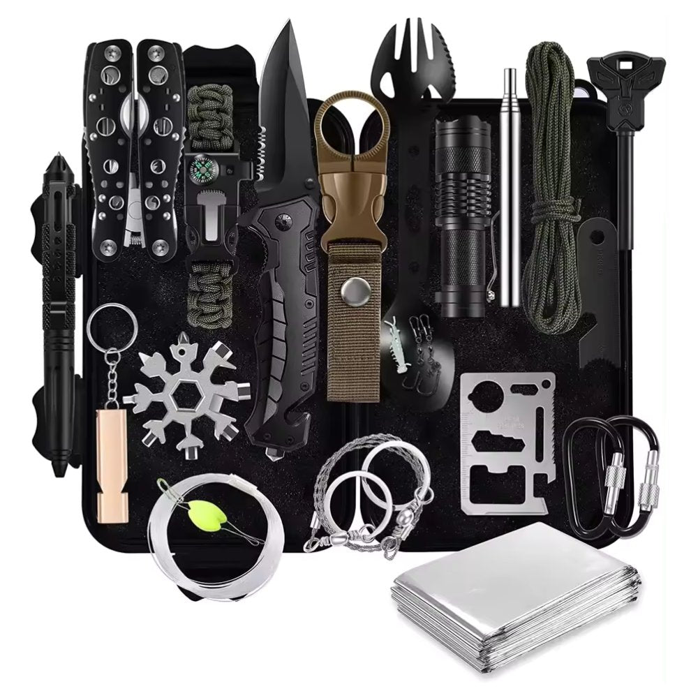 31-Piece Emergency Survival Kit - Complete Outdoor Gear & Equipment Set